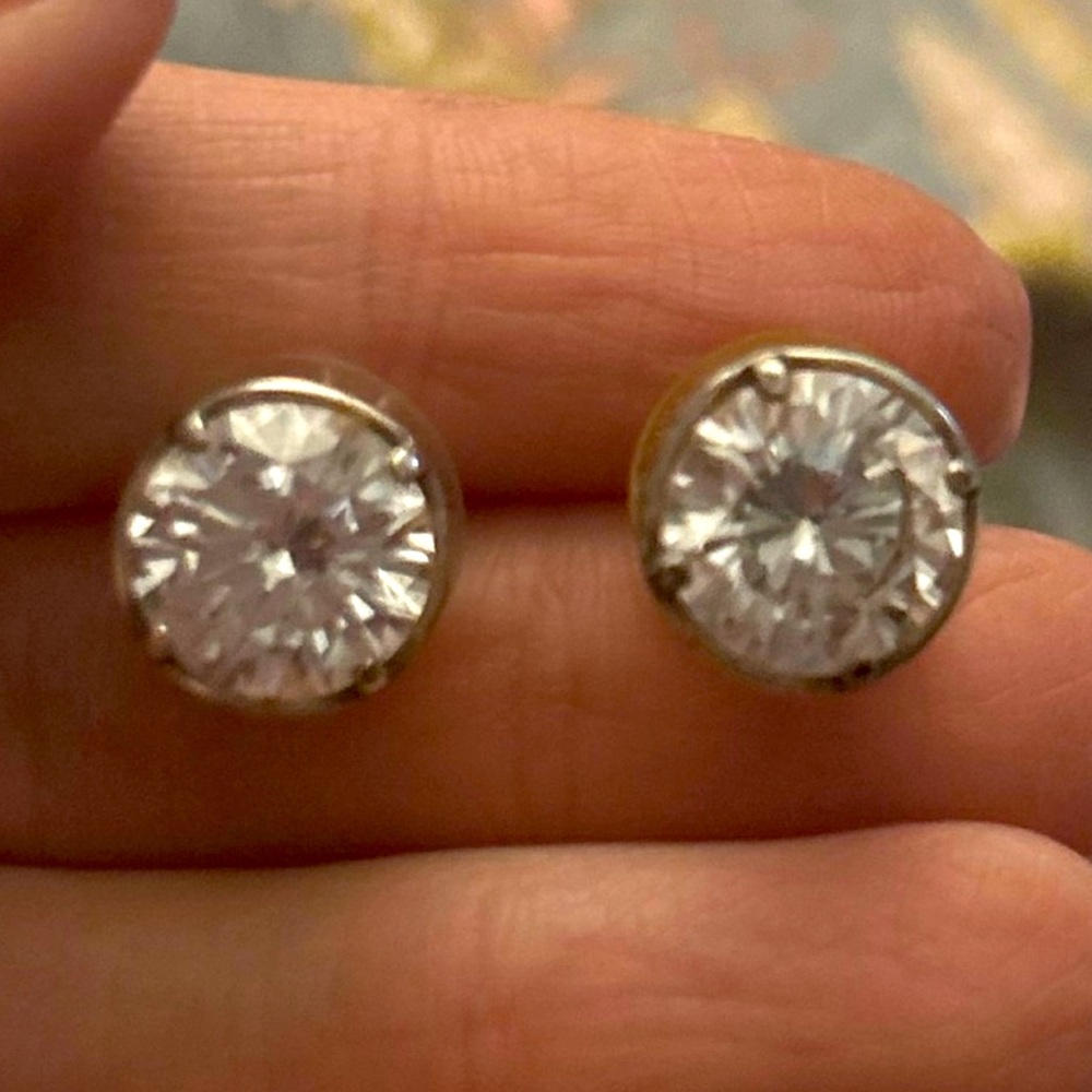 DUPLICATE ACCIDENT Brighton CZ crystal earrings silver plated posts